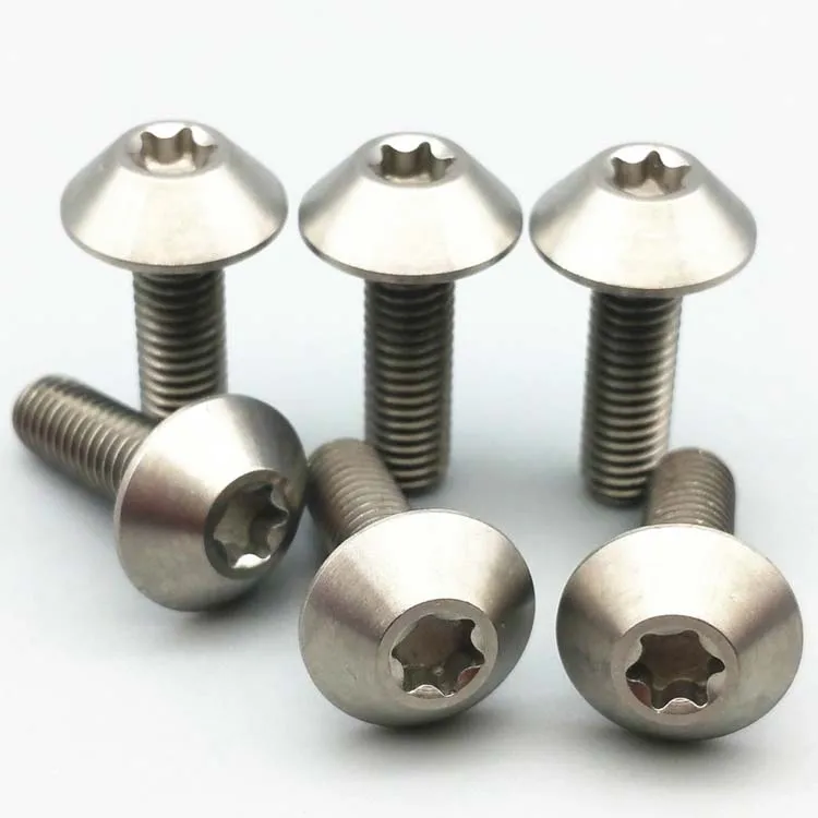 factory price m6x17x1.0mm Titanium truss head bolts titanium button head screw for motorcycle