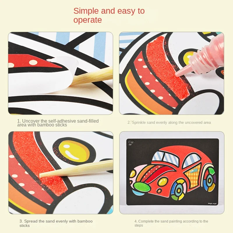 Children Creative DIY Sand Painting Drawing Toys Educational Colored Sand Bottled Luminous Shaking Sand Handmade for Kids Baby