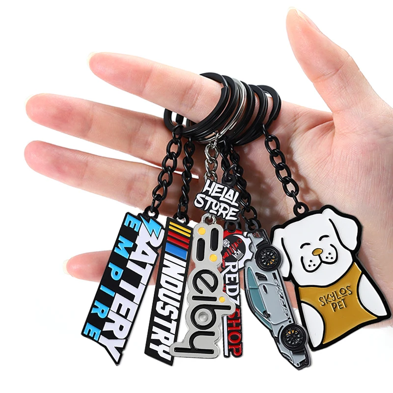 Personalized Logo Key Ring Enamel Custom Keychain 2d 3D Car Dog Cartoon Anime Key Chains Metal Zinc Alloy Key Chains Key Chain