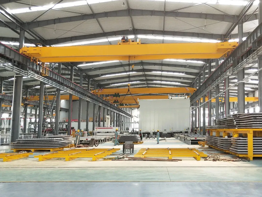 Double Beam Hoist Cranes Cross Travel Bridge Crane Electric hoist double girder bridge crane