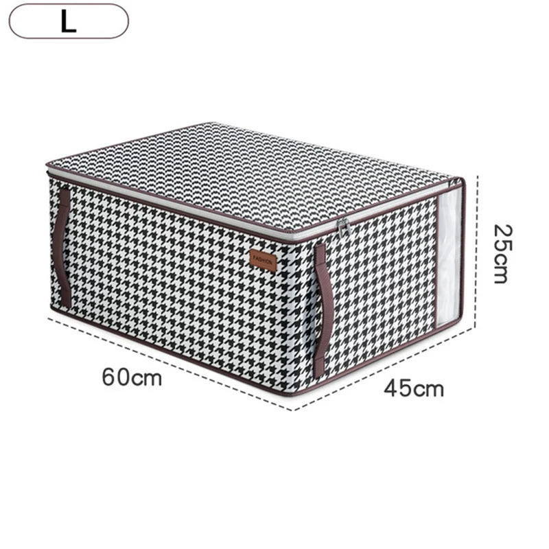 Quilt Storage Bag Large Capacity Household Wardrobe Quilt Clothes Sorting Box With Zipper Dust-Proof Moving Soft Packing Bag Box