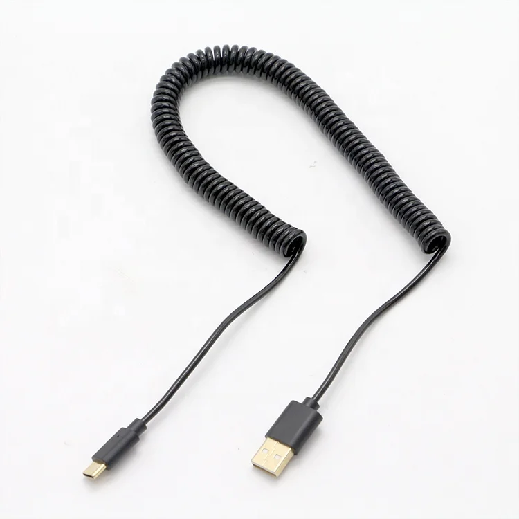 Индивидуальный 0 5 м 1 2 3 пружинный Спиральный USB Type C Micro Data OTG зарядный