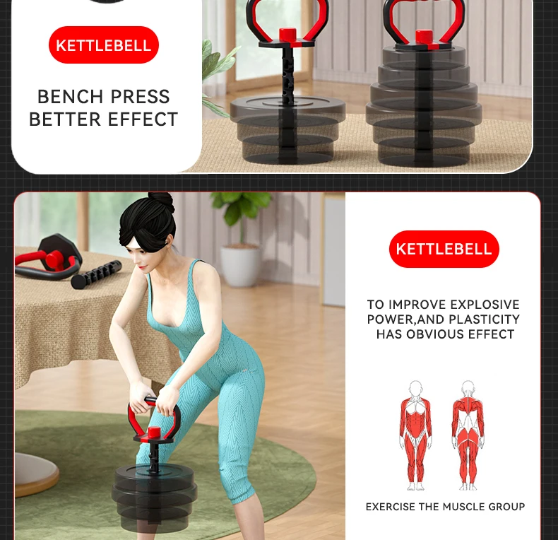 fitness training Home Gym free weights adjustable kettlebell Push-up stand Kettlebell pole kettlebell handle for dumbbell