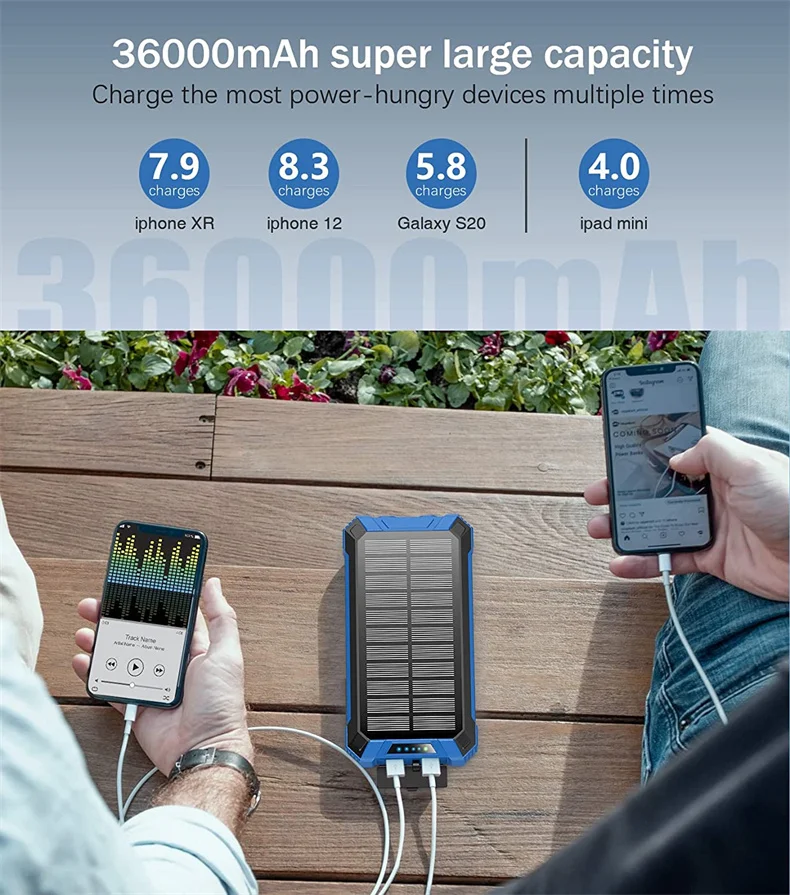 LED Torch Solar Power Bank Shenzhen Zhengtang Mini 20000mAh Huaming Solar Waterdoor Battery Power Bank