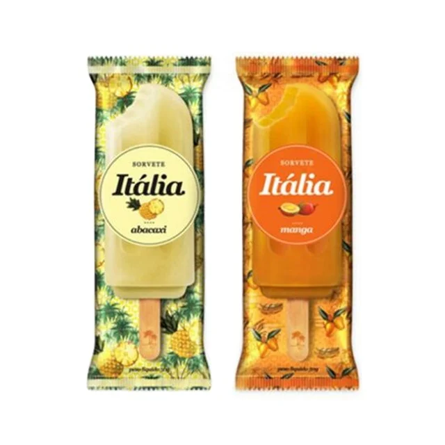 Factory wholesale custom printing food grade snak packaging shrink wrap film popsicle pouch compostable