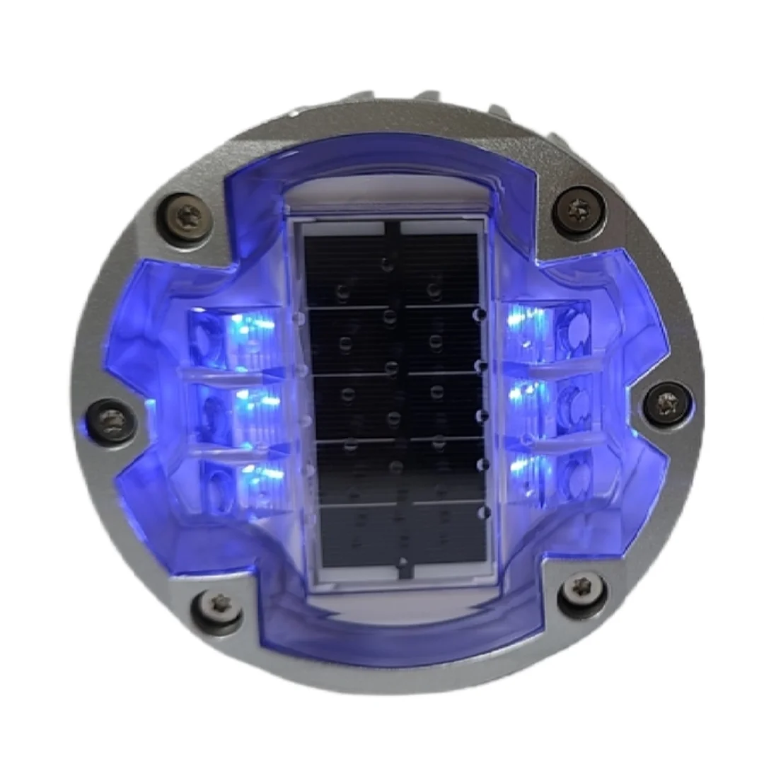 143mm 6 Screws aluminum Roadside indicator embedded High Quality Reflective LED Solar Road Stud Light Cat Eyes