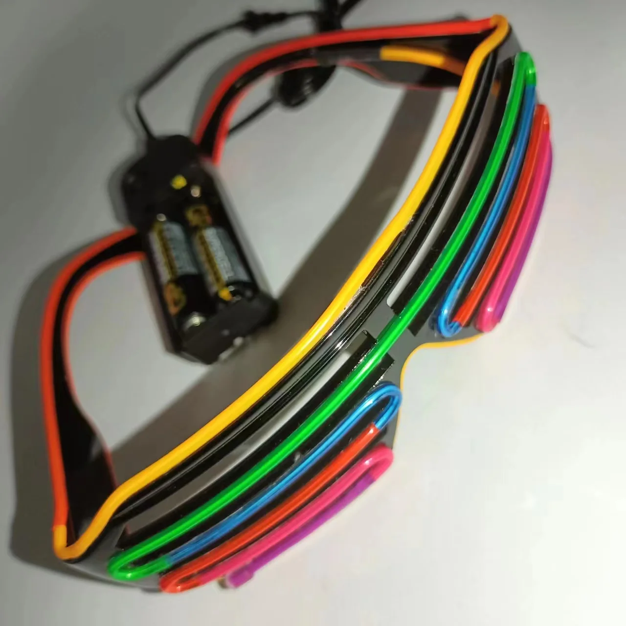 Custom Logo Flashing Led El Light up Sunglasses Party Supplies Wire Glowing Luminous Novelty Gift in Dark Neon Kids Glow Glasses