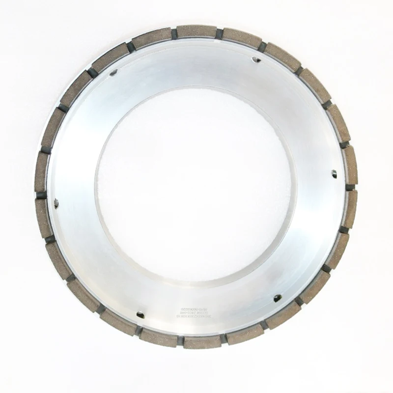 Bonding agent Bronze bonding  Abrasive Diamond  Grinding wheel specification: 350 * 62 Purpose  super hard materials  crystals