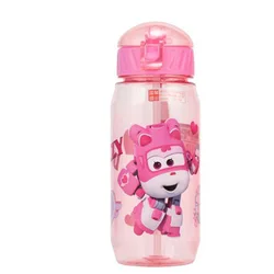 Mickey Mouse Cartoon cups With straw kids snow White Captain America Sport Bottles girls Princess Sophia Feeding cups