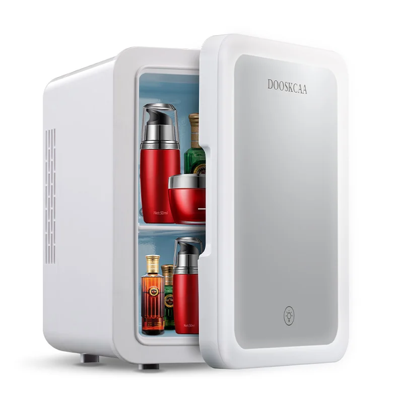 4L Home Use Electric Skincare Fridge For Cosmetic Portable Ac 100V-220V Dc 12V Mini Cosmetic Refrigerator With Mirror LED Light