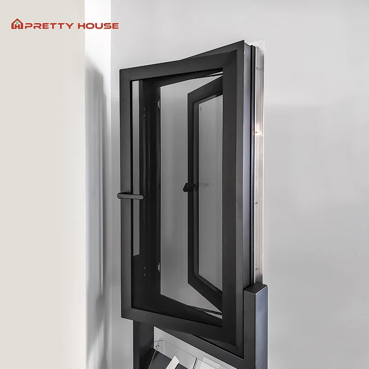 Professional Doors and Windows Factory Custom Double Glazing Aluminum Window Triple Glazed Outward Opening Casement House Window
