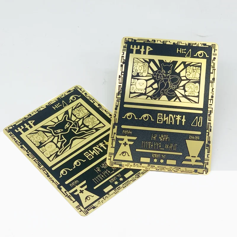 China Manufacturer Wholesale Cheap Gold Metal Poke mon cards charizard 1st edition card