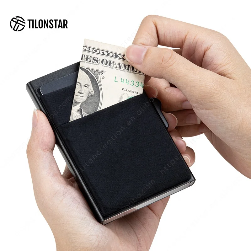 Factory Direct Selling Slim Rfid Wallet Credit Card Holder Business Card Holder Case Aluminum Wallet