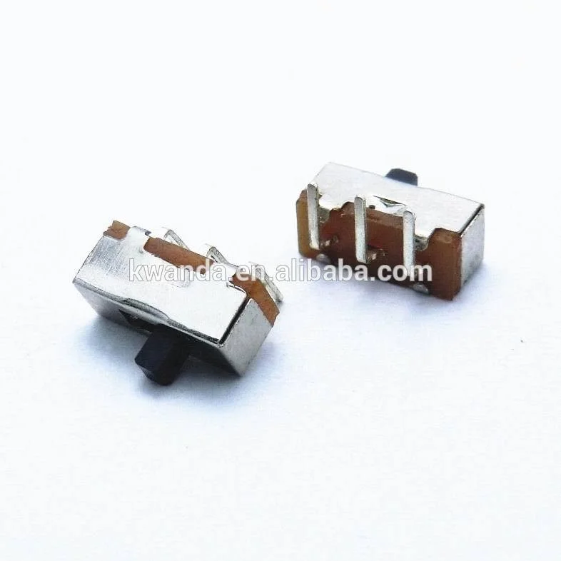 Micro Mini  1P2T Pin Interruptor On-off Small Right Angle Electrical Vertical Slide Switch