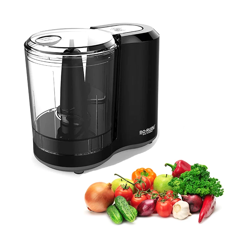 Mini plastic stainless steel food fruit meat and vegetable chopper multi function