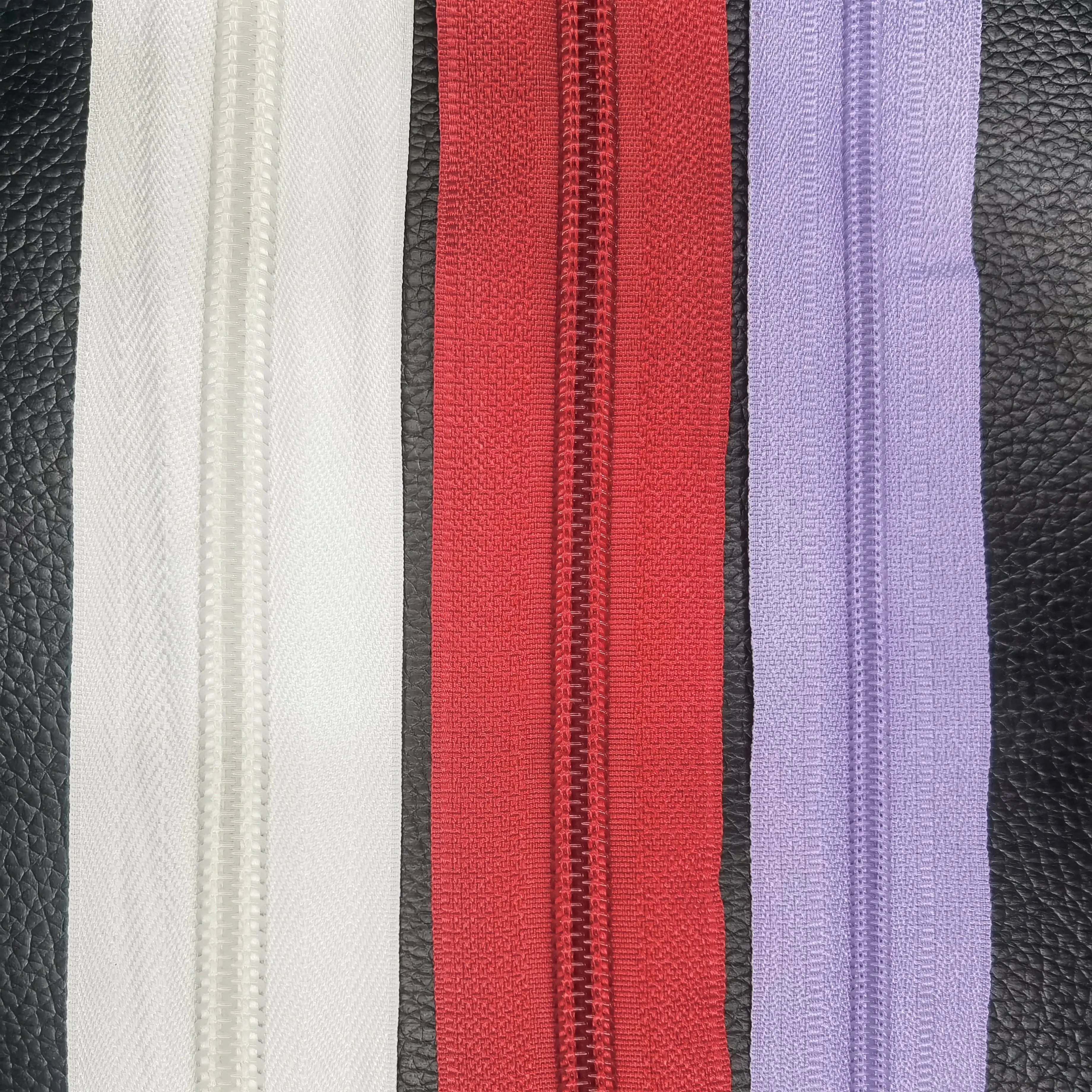 Wholesale Custom ultra high quality Nylon Zip roll Sustainable Nylon Zippers for Clothes Bags shoes