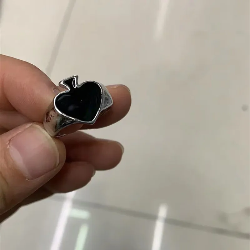 Personality Simplicity Fashion Tai Chi Spade Opening Ring for Women Hip-hop Trend Rings Jewelry