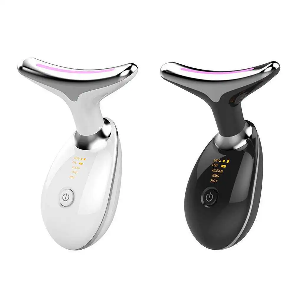 Neck Face Beauty Device Anti-wrinkle Anti-aging Reduce Puffiness Facial Device 3 Modes Neck Sonic Vibration EMS Neck Lift Device