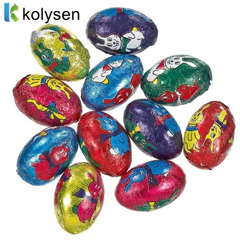 China Factory Customized Printing Chocolate Wrapping Paper Aluminum Foil Wholesale Easter Egg Foil Wrap