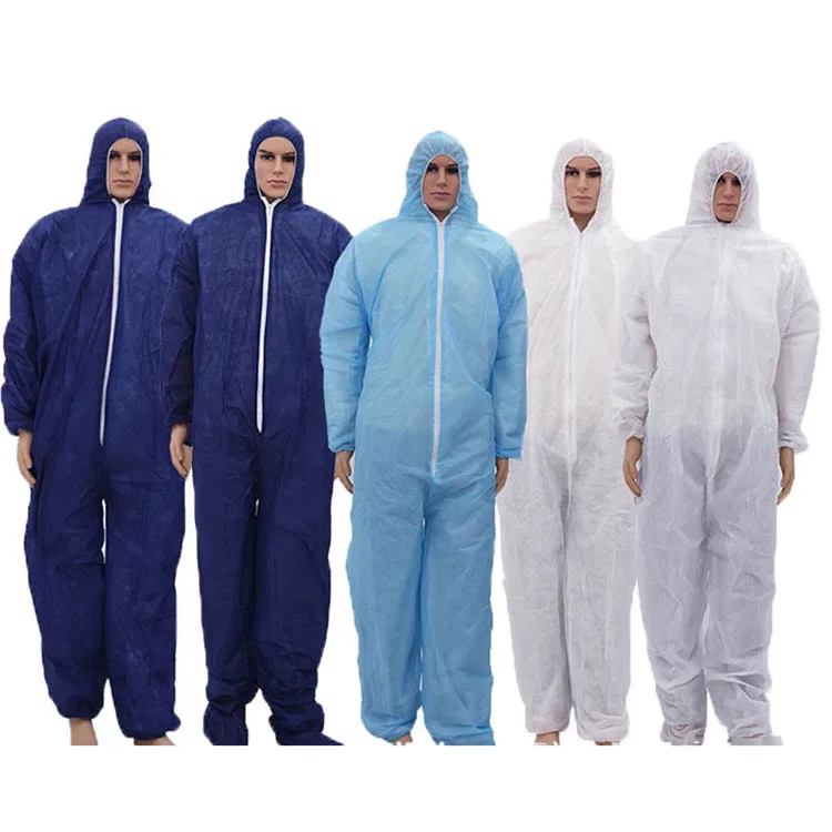 Factory Supply OEM Disposable 48g PP Protective Coverall Nonwoven Clothes YC2010