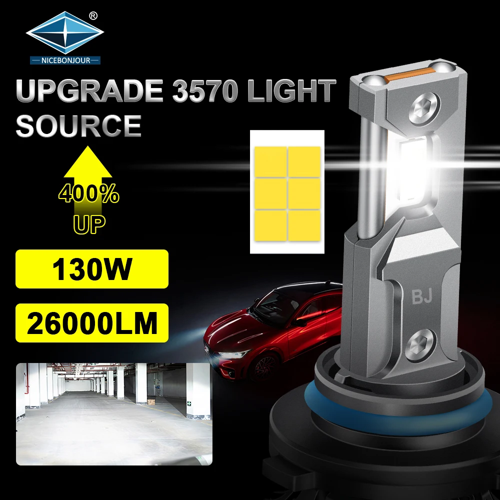 Super Bright 130W 6000K 26000LM H1 H3 9005 H4 H7 Car Bulb Led Car Headlight Bulb For Automatic Lighting