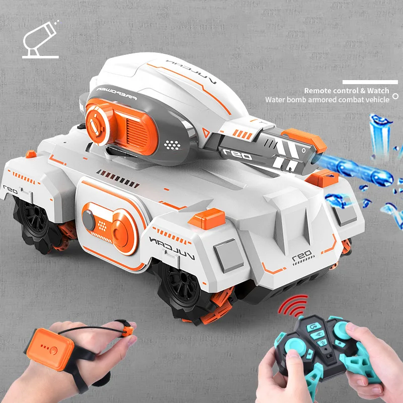 New products 2022 burst remote control water bomb tank car toy  2.4G stunt car four-wheel drive rc car off-road vehicle for kids