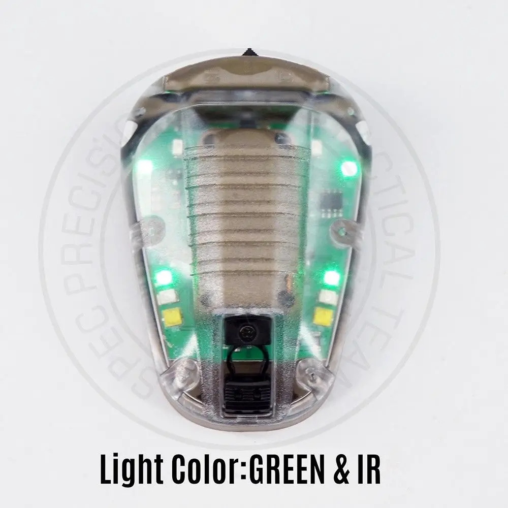 SPECPRECISION HEL Star 6 GEN III Helmet Light Green Light & IR Light