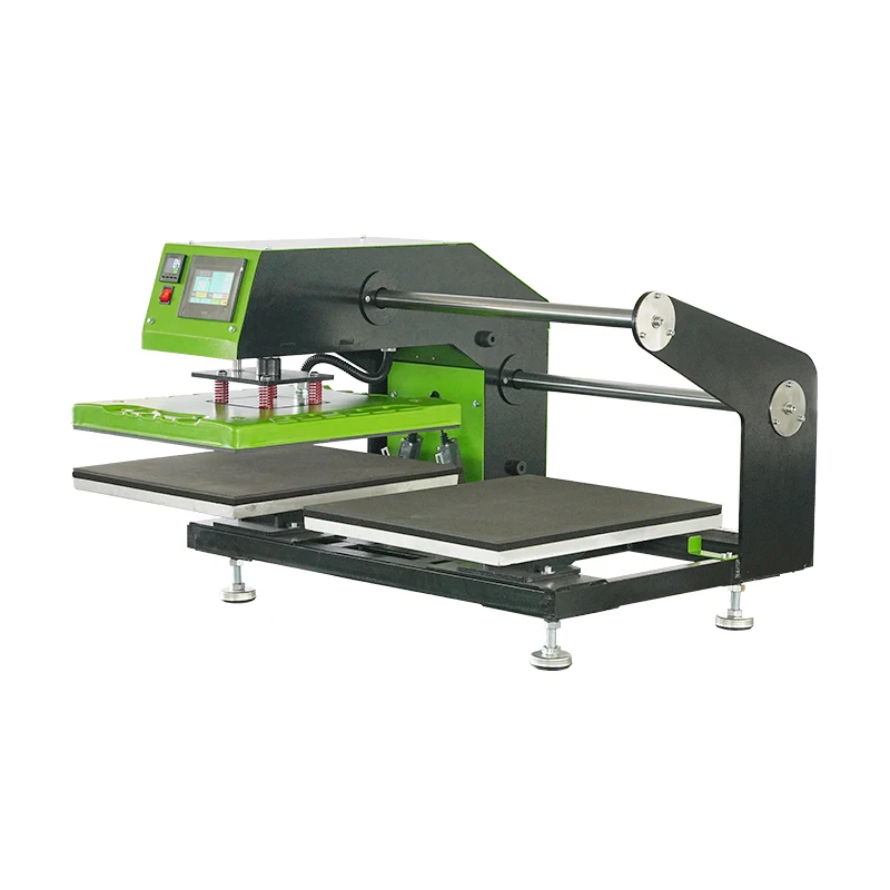 Efficient fully penumatic  38*38cm  heat press machine with double stations