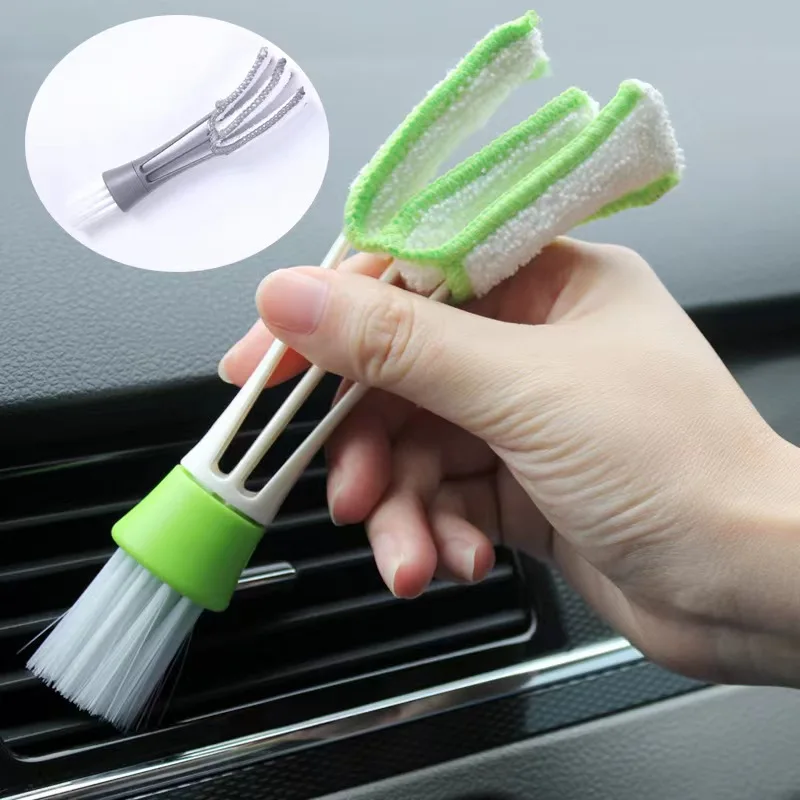 Window Blind Cleaner Duster Brush with Microfiber Sleeves Cleaning Tools for Shutters Air Conditioner Dust