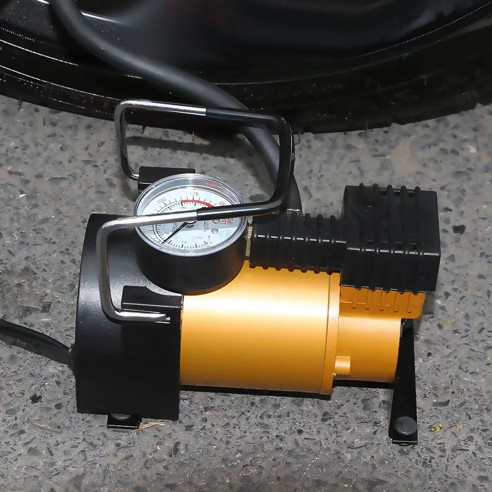 Портативные автомобильные накачиватели 12 В мини автомобильный воздушный компрессор металлические электрические накачки шин для автомобиля велосипеда мотоцикла