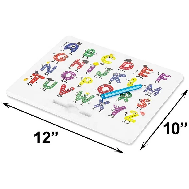 Drawing Toys Writing Alphabet Letter tracing board Colored Children Magnetic Drawing Board with Magnetic Ball