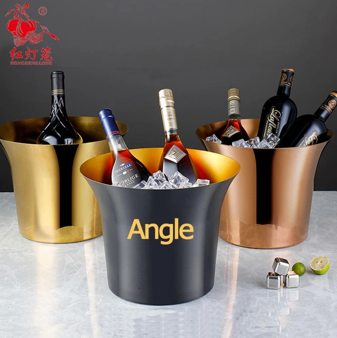 Custom Logo Large Champagne Ice Barrel 10L/12L Stainless Steel Bar Beer Wine Bottle Metal Cooler Party Ice Bucket