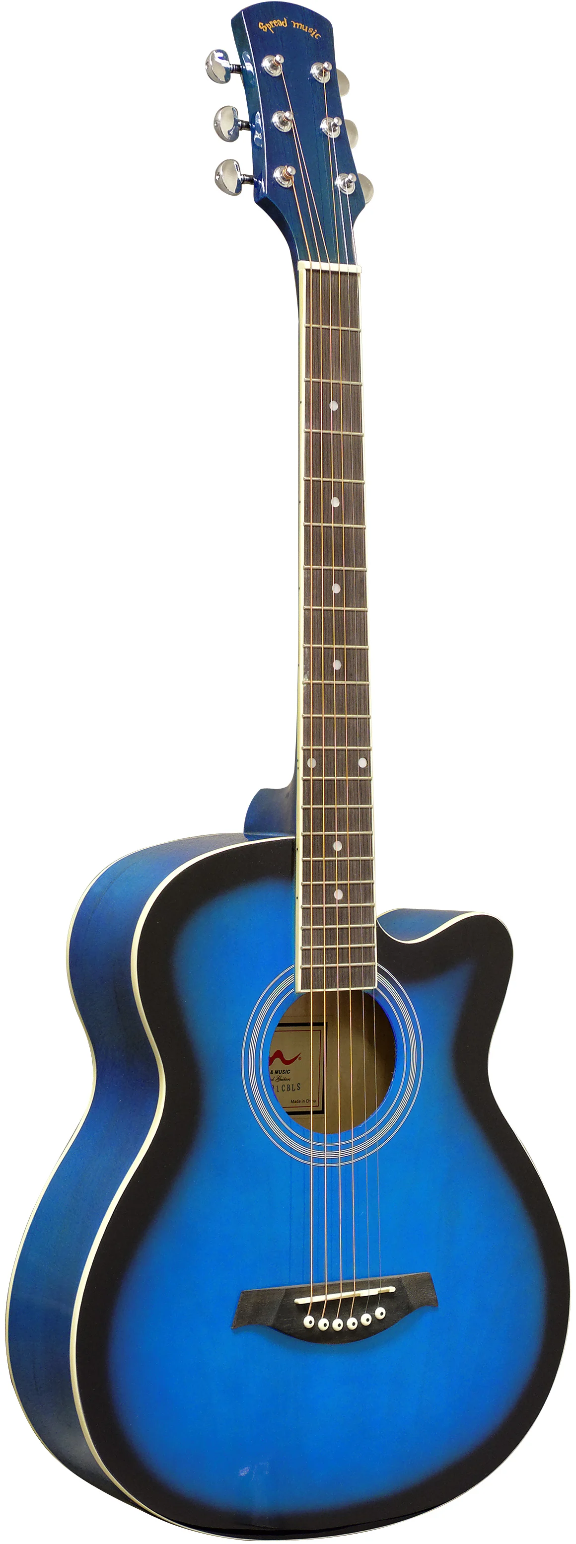 39 inch cutaway acoustic guitar various color acoustic guitar for beginner