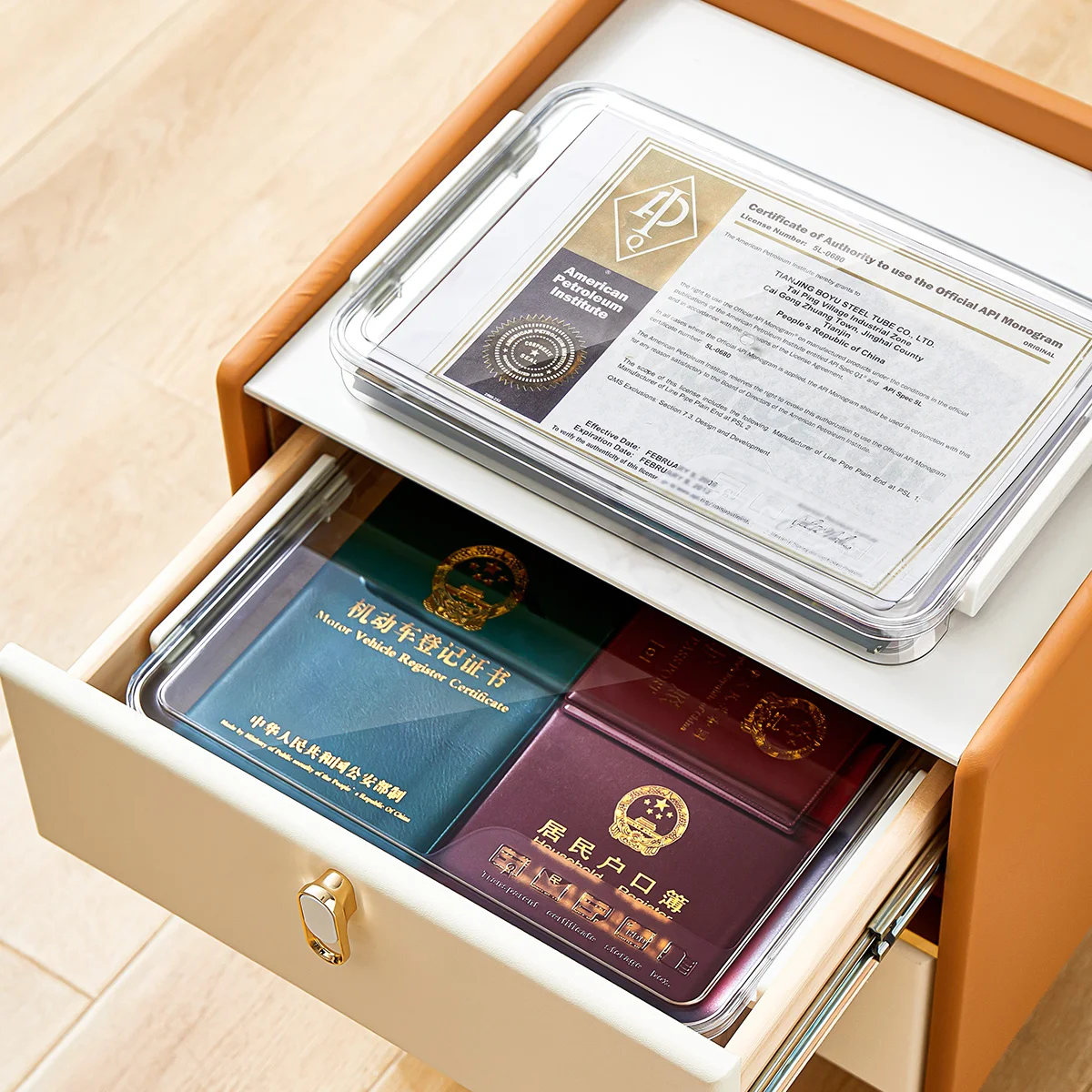 Large Size PET Transparent Document Storage Box Home Drawer A4 Classification Plastic Office Data Storage Container