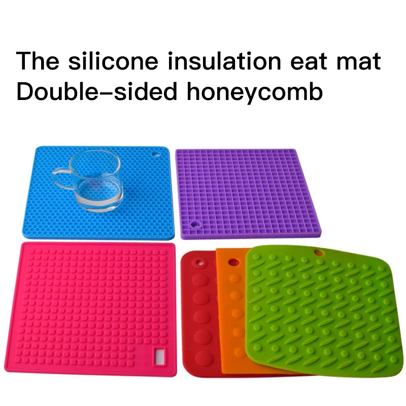 KitchenBowl Disc Cup Heat Insulation Anti-Slip Waterproof Air Fryer Drain Pad Pot Holder Anti Slip Mat Silicone Placemat