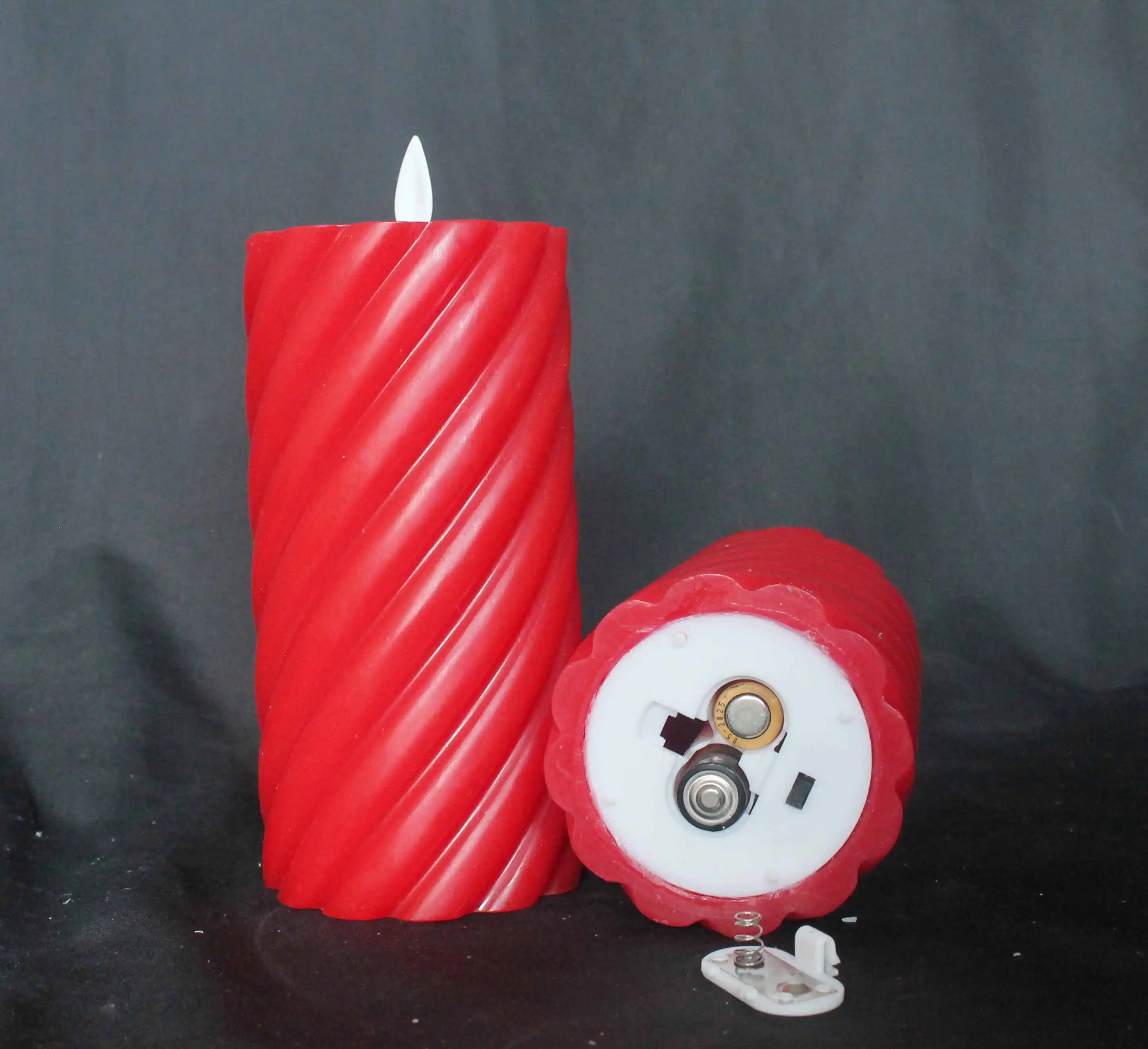 Custom White Beige Color Home Festival Christmas Halloween Decoration Flameless Plastic Electric Lights Pillar LED Candle