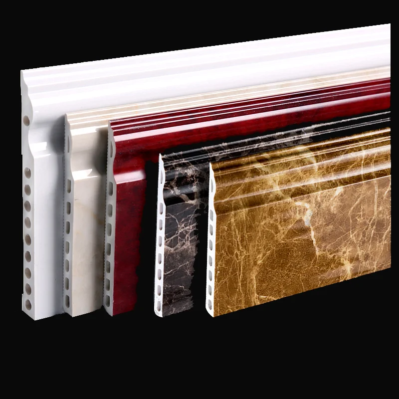 Wholesale Waterproof Plastic Kitchen Aluminum PVC Plinth PVC Skirting Board