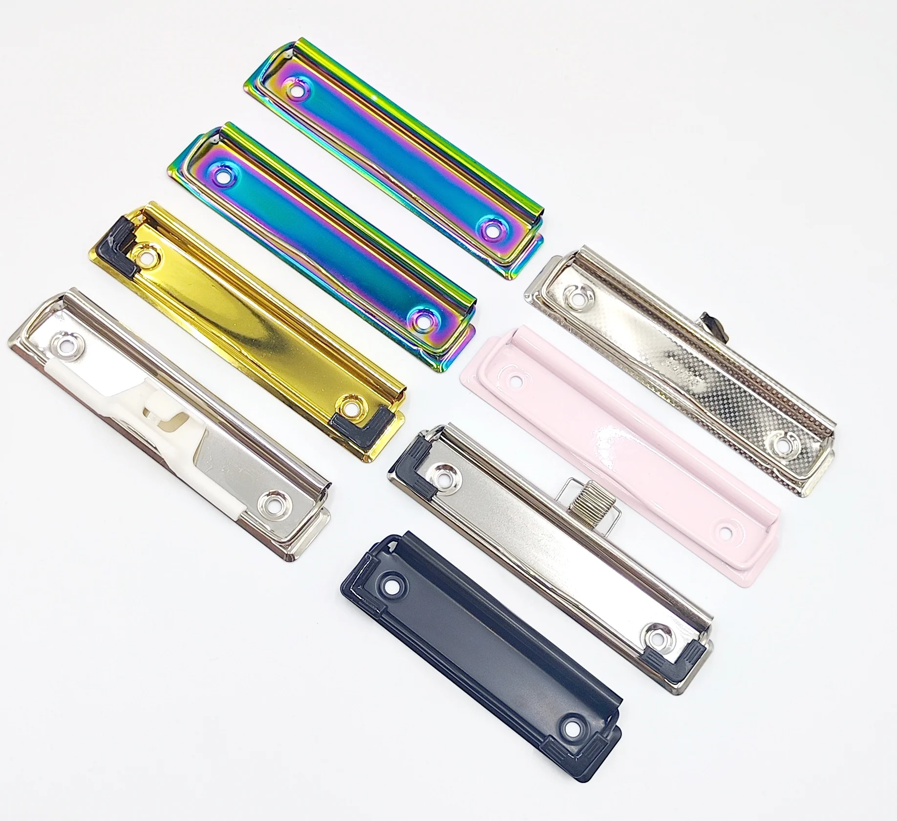 Good  quality custom 120mm 100mm matte black binder clip metal wire clipboard clip