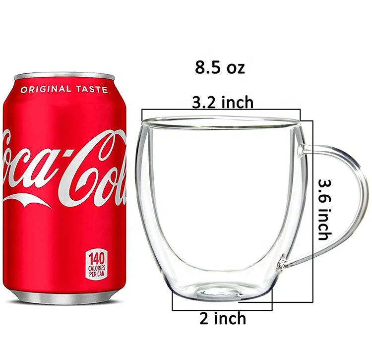 Premium Double Wall Insulated Glass with Handle