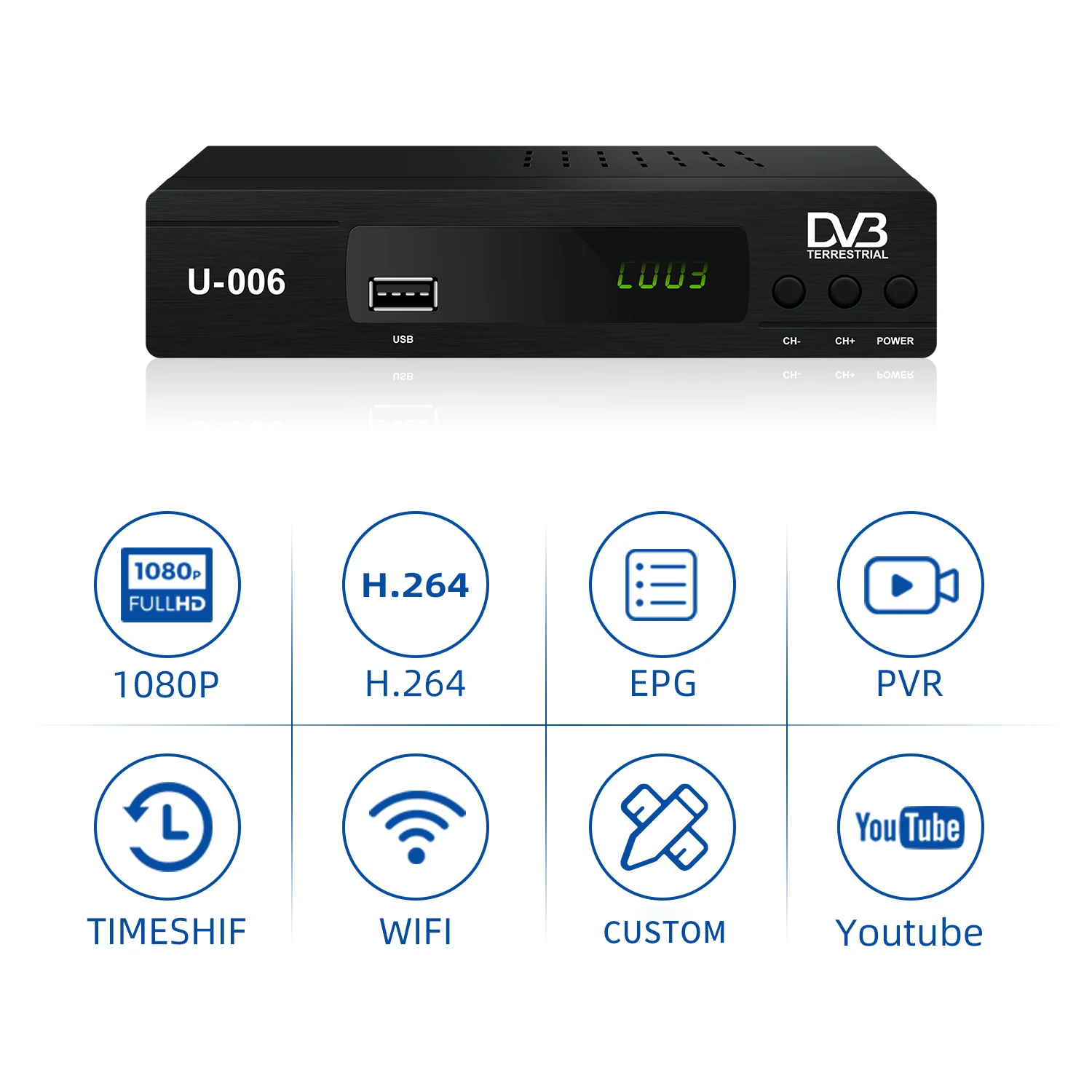 South America Full HD Digital isdb-t Convertor Tv Receiver stb set top box TV Tuner isdbt decoder set-top box