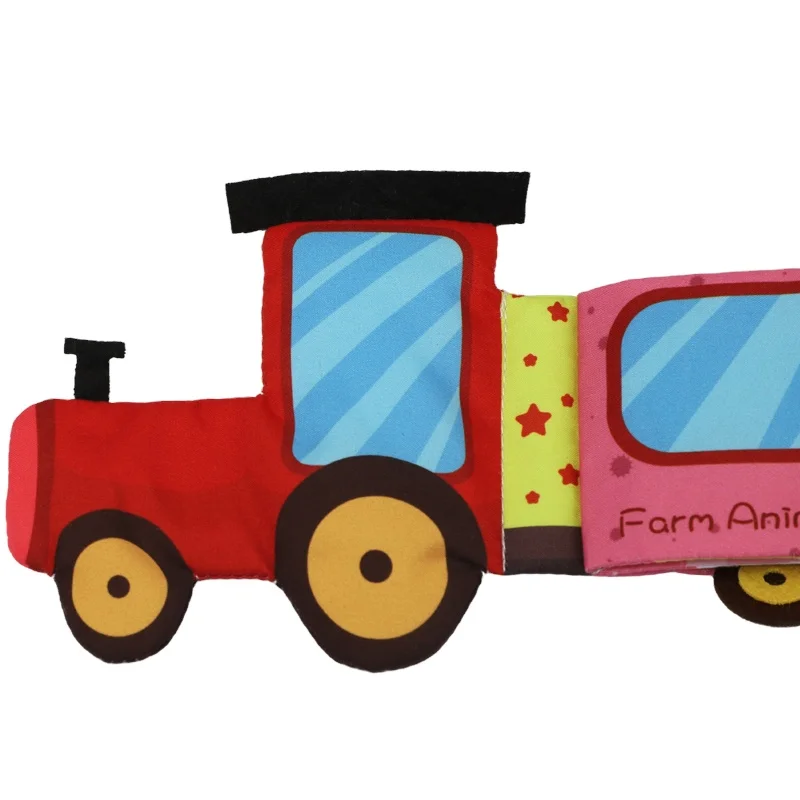 Interactive fabric ocean creatures cloth book tactile stimulation sensory development crab tail baby fabric book