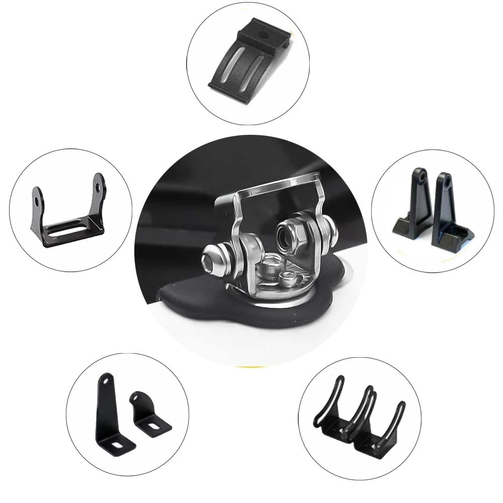 2Pcs Universal Work Light Tube Clamp Mounting Bracket Fog Light Mounting Bull Bar Bumper Lamp Holder for Off-road Vehicles Car