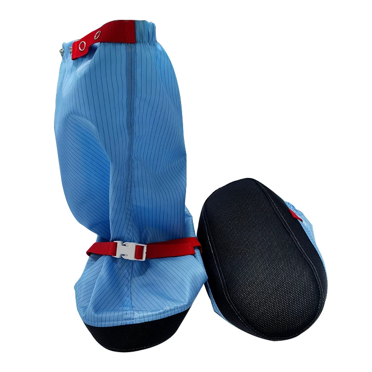 ALLESD China Supplier PVC Sole Cleanroom Stripe Design Antistatic Cleanroom Boots ESD Safety Shoes