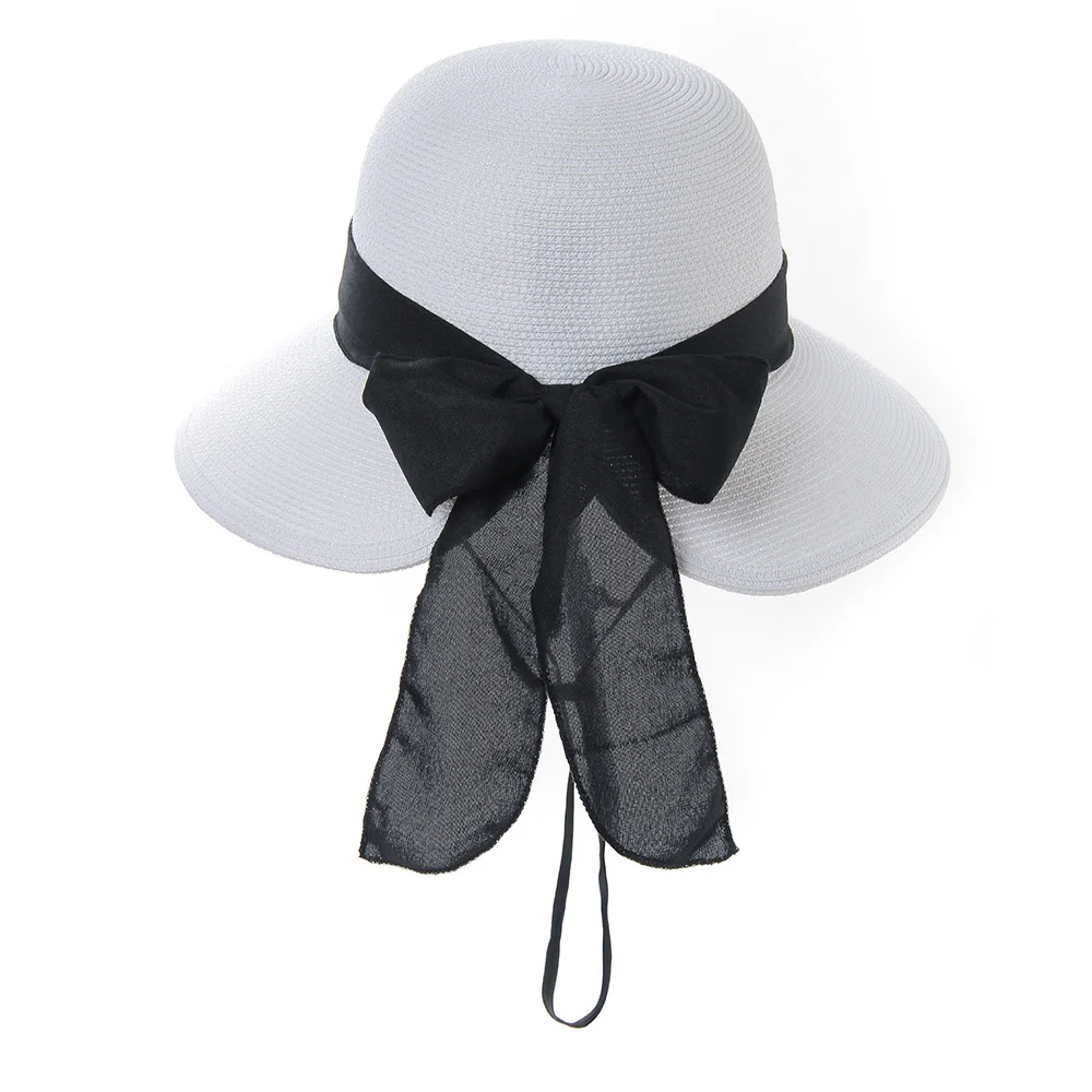 Best price lady bowler sun hat wholesale beach straw hat  summer popular sun straw hats