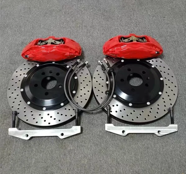 Jekit car high quality 4 pot Tesla caliper with 362x32 fit for Toyota previa front rim 19