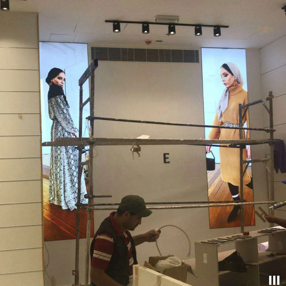 HBM manufacturer jiangmne ceiling wall fabric frameless aluminum frame led advertising backlit textile light box