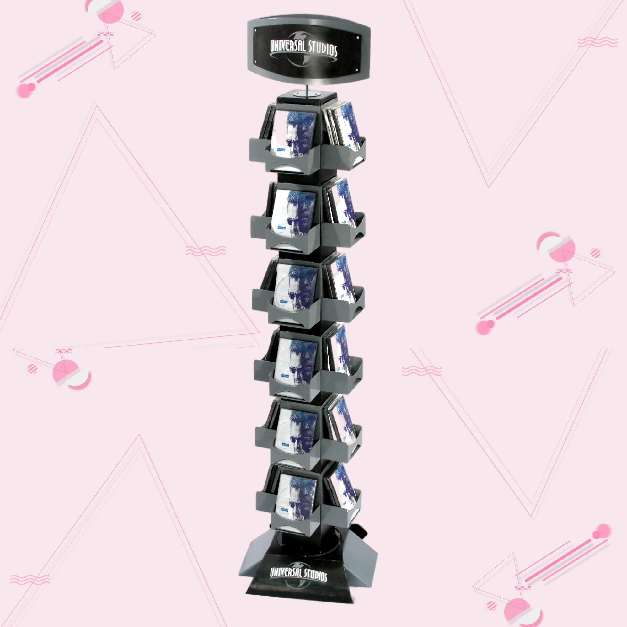 Custom Book Store Wood Postcard Brochure Display Racks Magazine Shelf Stand Metal Spinning Slanting DVD Comic Book Display Rack