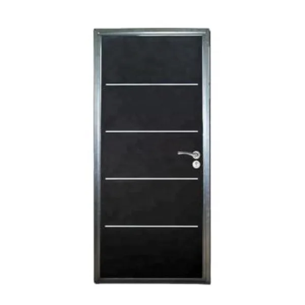 Front bulletproof door  with glass and aluminum type security door  with steel frame for House entrance