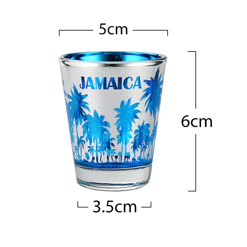1.5oz Palm Tree Barware Souvenir Drink Cup Shot Glass