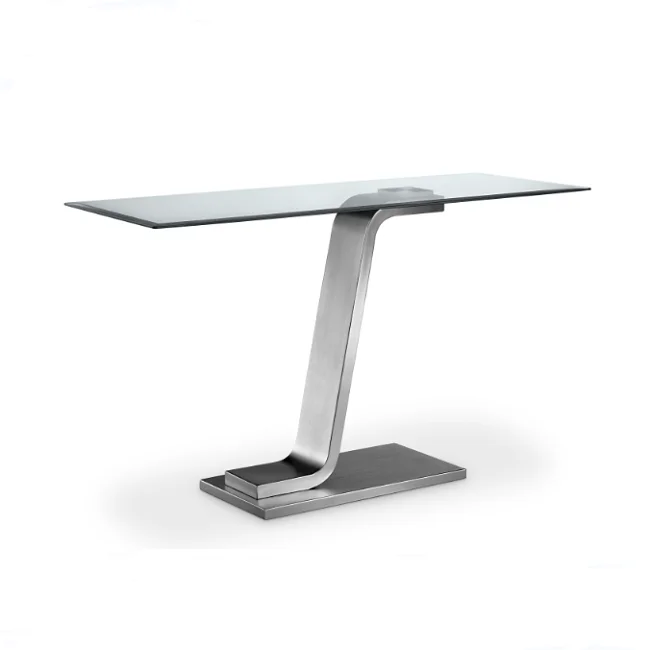 Новый дизайн, серебристый современный простой роскошный стол с зеркальной консолью